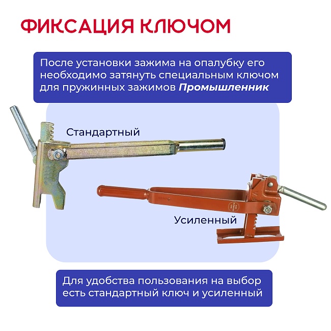 Пружинный зажим для опалубки HIT усиленный фото 10