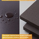 Фанера ламинированная TeaM 485х285х12мм, береза, упаковка 5 шт фото 3