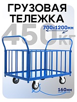 Купить Платформенная тележка ПБ-7.12 160 мм с трубчатыми бортами