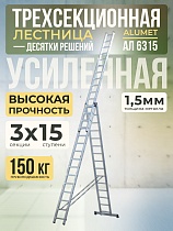 Купить Лестница трехсекционная Ал 6315