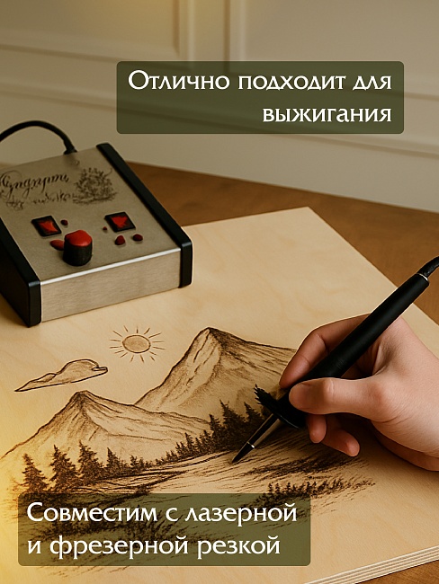 Фанера Промышленник 620х280х10мм, береза, упаковка 1 шт фото 5