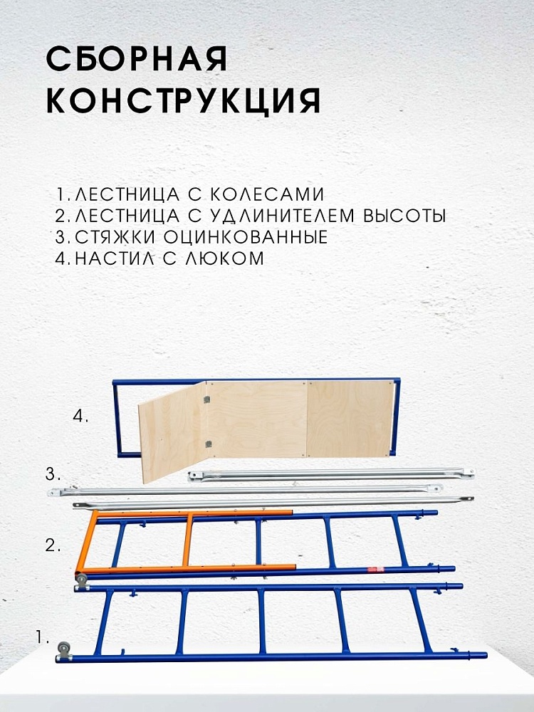 Помост малярный Промышленник ПМ-200 фото 2