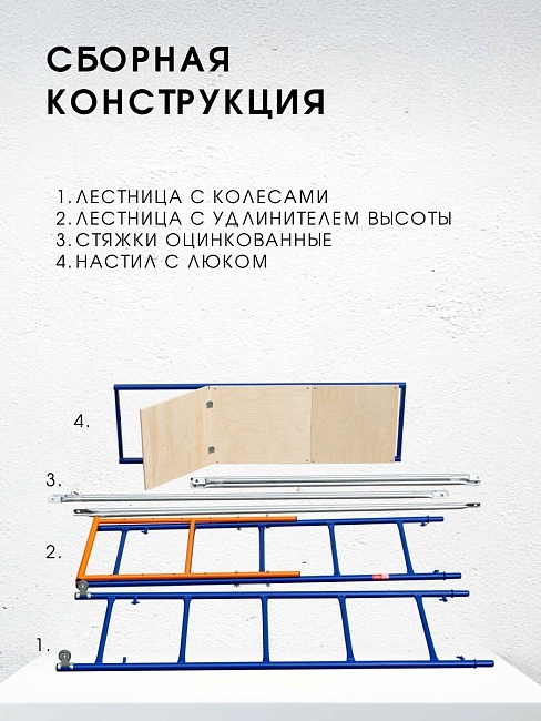 Помост малярный Промышленник ПМ-200 фото 2