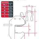 Захват монтажный Промышленник широкий оцинкованный 3,0 т упаковка 2 шт. фото 6
