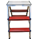 Двухсторонняя алюминиевая комбинированная стремянка  TeaM 3x3 фото 3