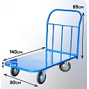 Платформенная тележка Промышленник 1400х800 П-8.14 250 мм фото 2