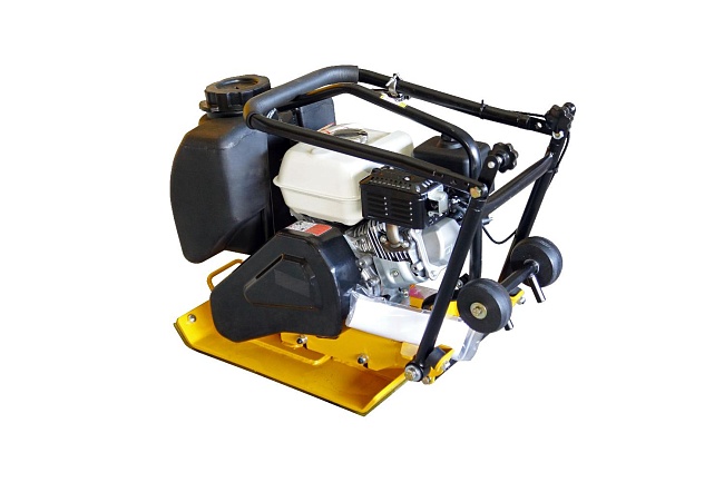 Виброплита бензиновая TeaM С-60 с двигателем Honda и баком для воды, колесами фото 2