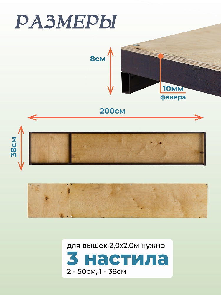 Настил вышки-туры Промышленник ВСП-250/2,0 узкий фото 3