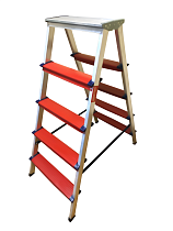 Купить Двухсторонняя алюминиевая комбинированная стремянка TeaM 5x5