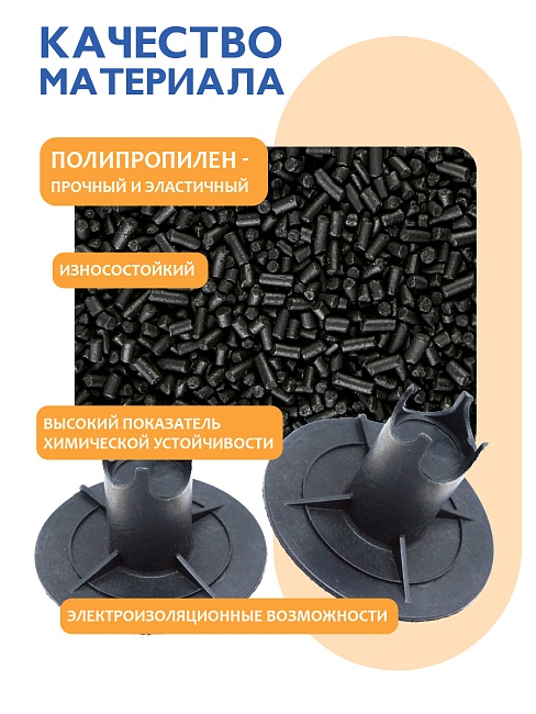 Фиксатор арматуры  Промышленник стульчик под сыпучий грунт с литой опорой ФС 40 250 шт. фото 5