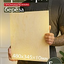 Фанера Промышленник 485х345х10мм, береза, упаковка 5 шт фото 1