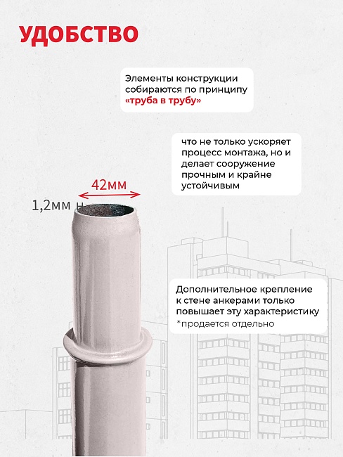 Леса строительные рамные ЛРСП 30 комплект 3x4 м фото 3