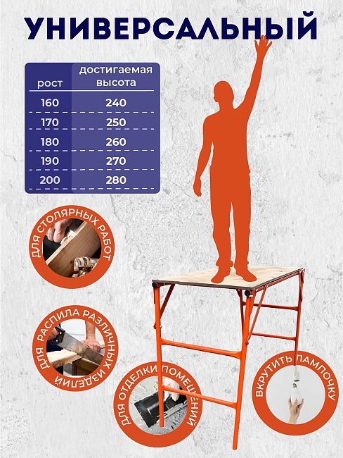 Столик малярный Промышленник складной H80 фото 3