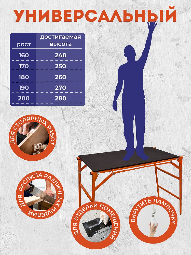 Столик малярный  Промышленник влагостойкий складной H80 фото 3